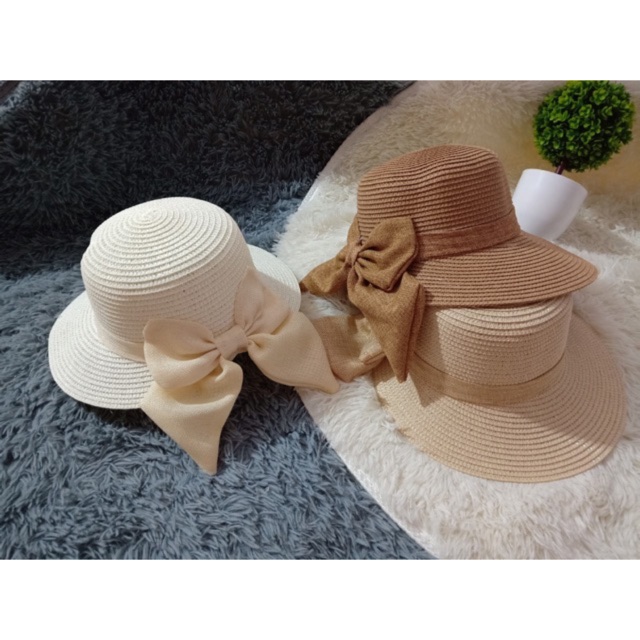 Mũ Nón cói đi biển lẹm nơ siêu đẹp