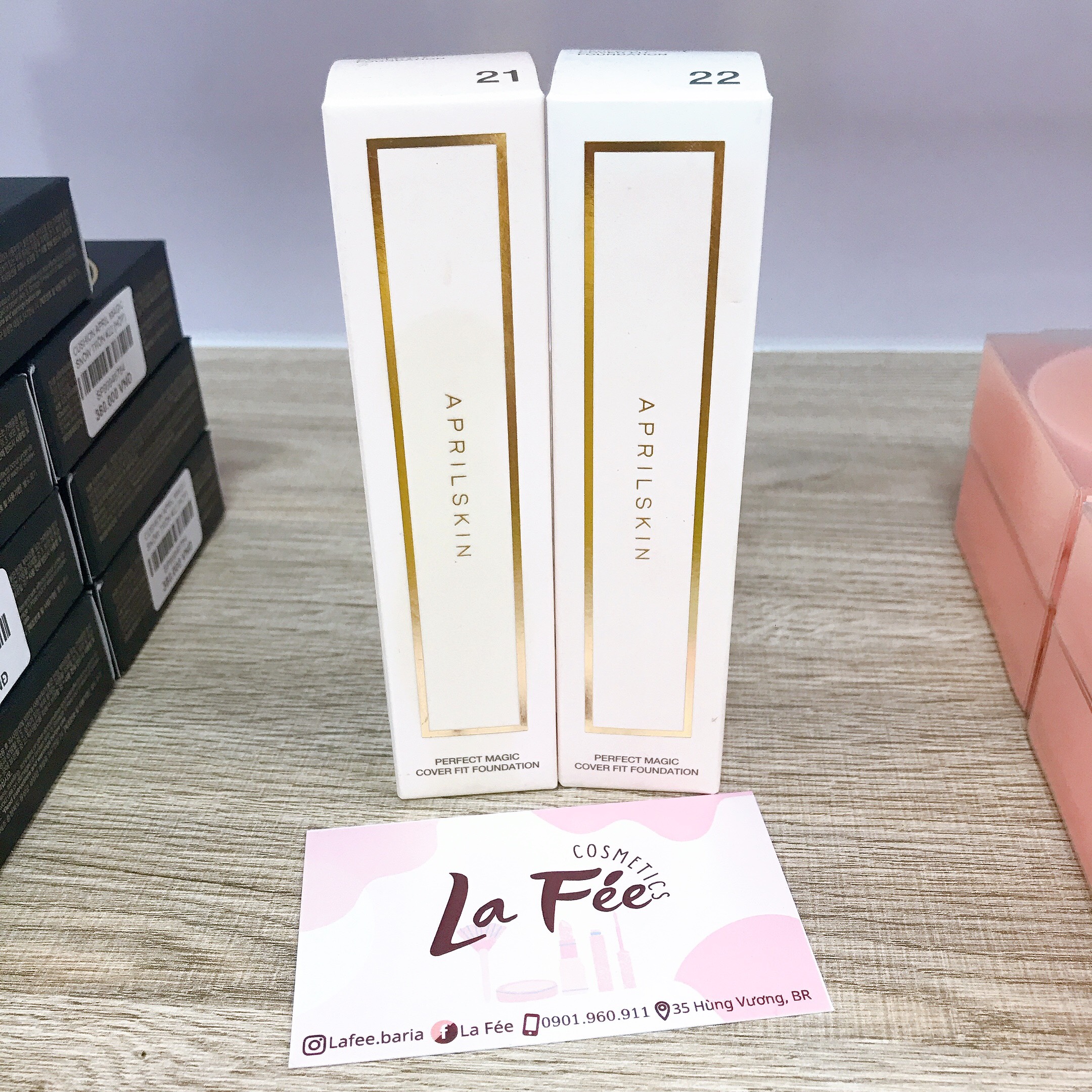 (Exp 9/2022) LF Kem Nền AprilSkin Perfect Cover Fit Foundation SIÊU MỎNG NHẸ CHE PHỦ HOÀN HẢO