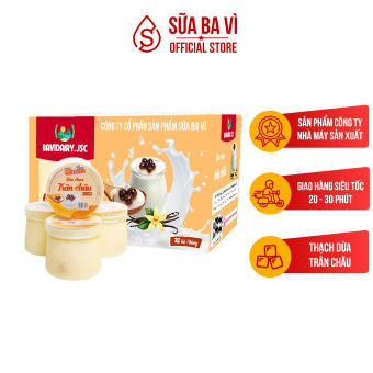 Sữa Chua Trân Châu Ba Vì Zmilk Thùng 6 Hũ/12 Hũ