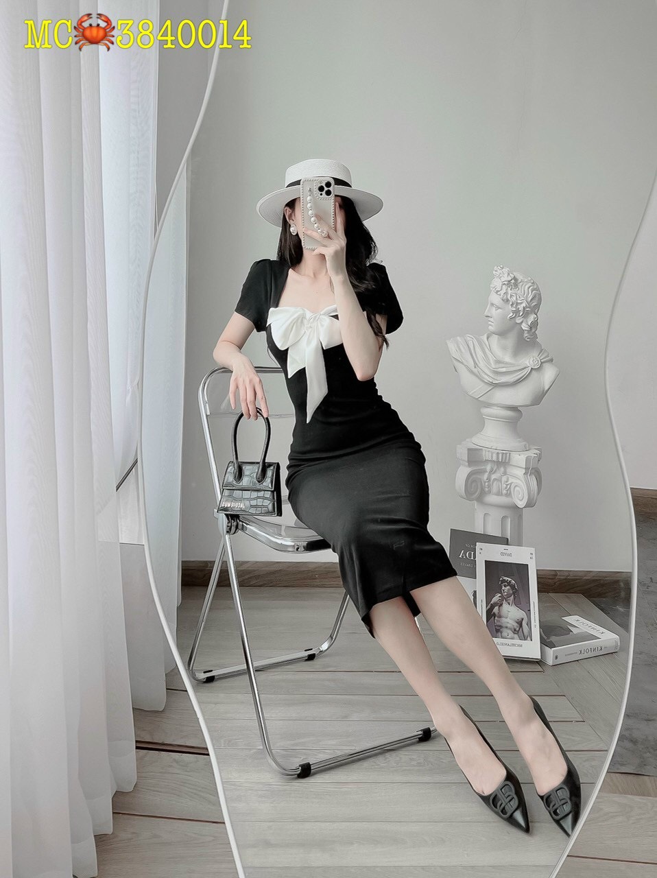 Đầm body kiểu mới cột nơ ,chất vải borip mềm mịn 2022