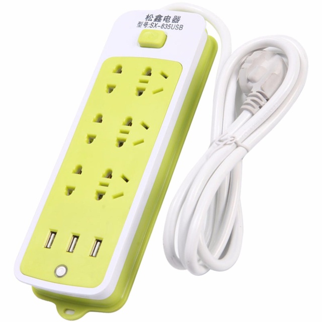 Ổ cắm điện đa năng usb | ổ điện 6 lỗ và 3 cổng sạc usb | ổ cắm điện đa năng