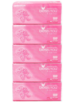 Bộ 5 Gói Khăn Giấy Rút Bless You À La Vie 250T