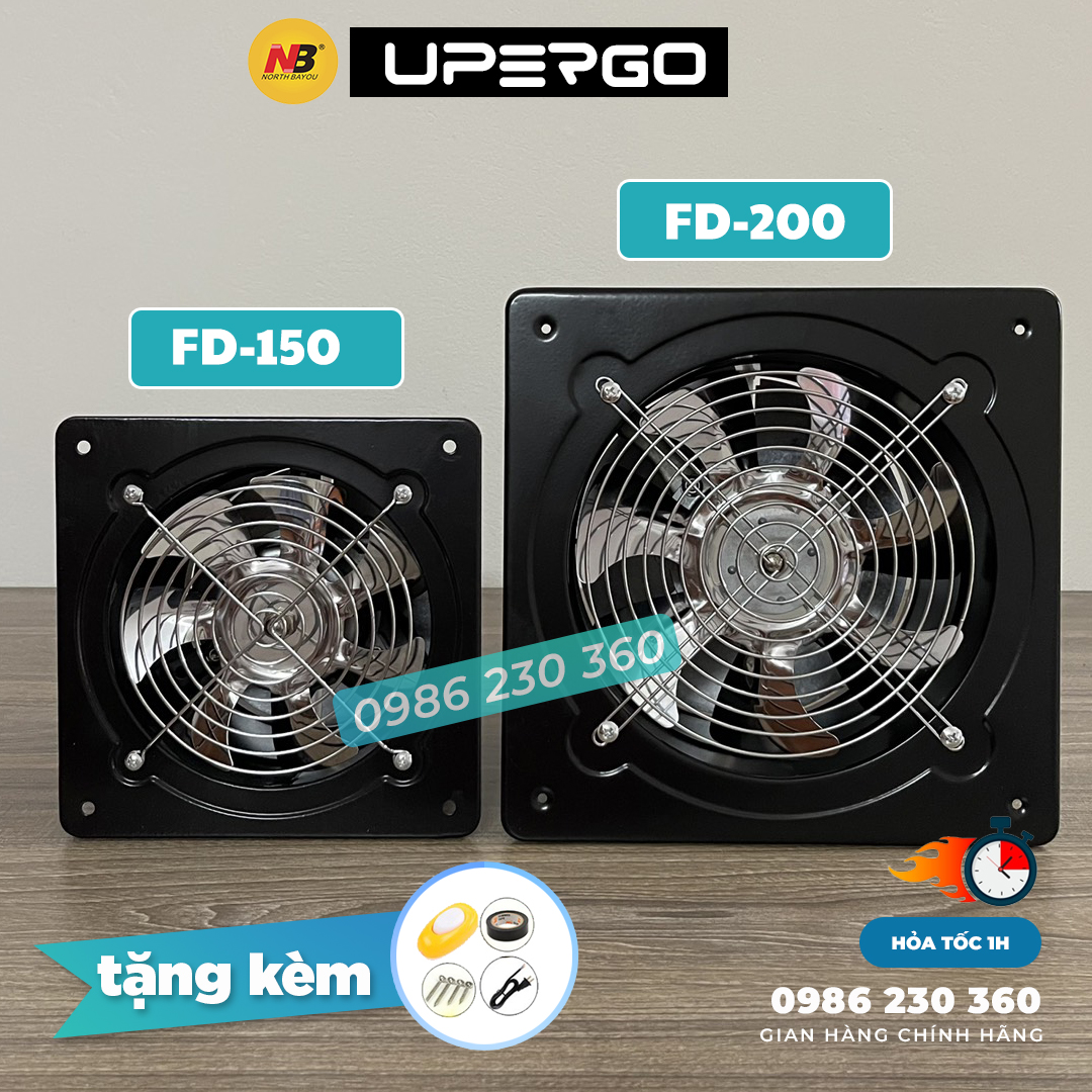 FD-150 FD-200 | Quạt Hút Gió, Quạt Thông Gió , Hút Mùi Nhà Bếp , Nhà Vệ Sinh , Phòng Ngủ  Công xuất 40-80W