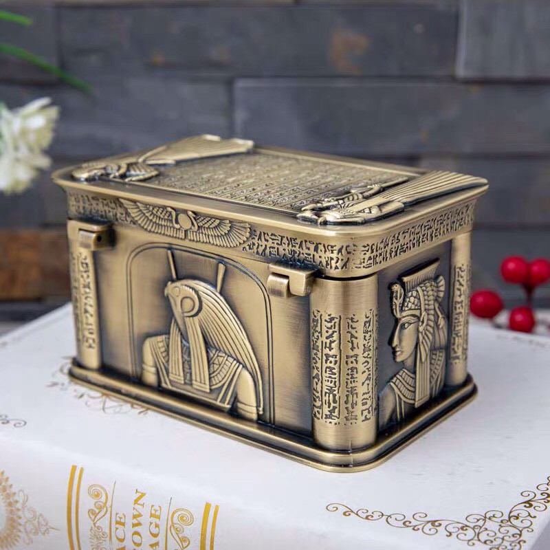 Hộp đựng nữ trang tân cổ điển họa tiết ai cập cổ đại bắt mắt hnt2-a