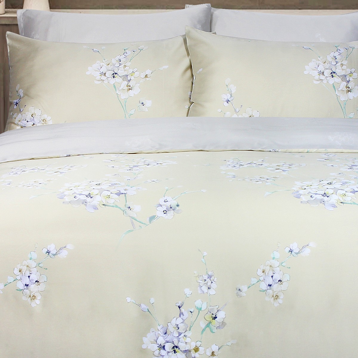 Eurotex Mod Living, 1200 Thread Count, 100% TENCEL™ Fibers, Fitted Bedsheet Set / Bedset, Brenda