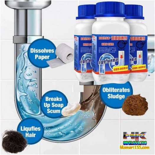 Bột Thông Cống - La Bô - Thông Bồn Cầu Cực Mạnh Đa Năng - Bột Chống Tắc Nghẽn - Bảo Dưỡng Các Đường Ống Nước