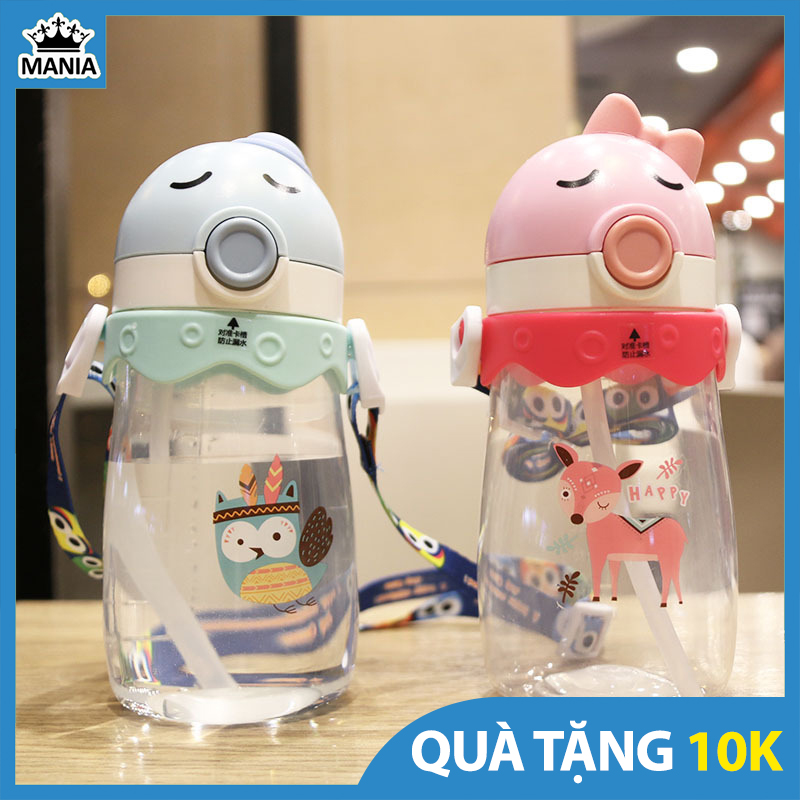 Bình tập uống nước 3BCARE chống sặc cho bé hình mực bento dễ thương, dung tích 400ml - Shop MANIA