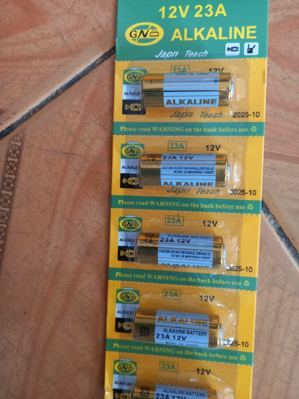 [HCM]1 vỉ 5 viên Pin 12V 23A Date 2029