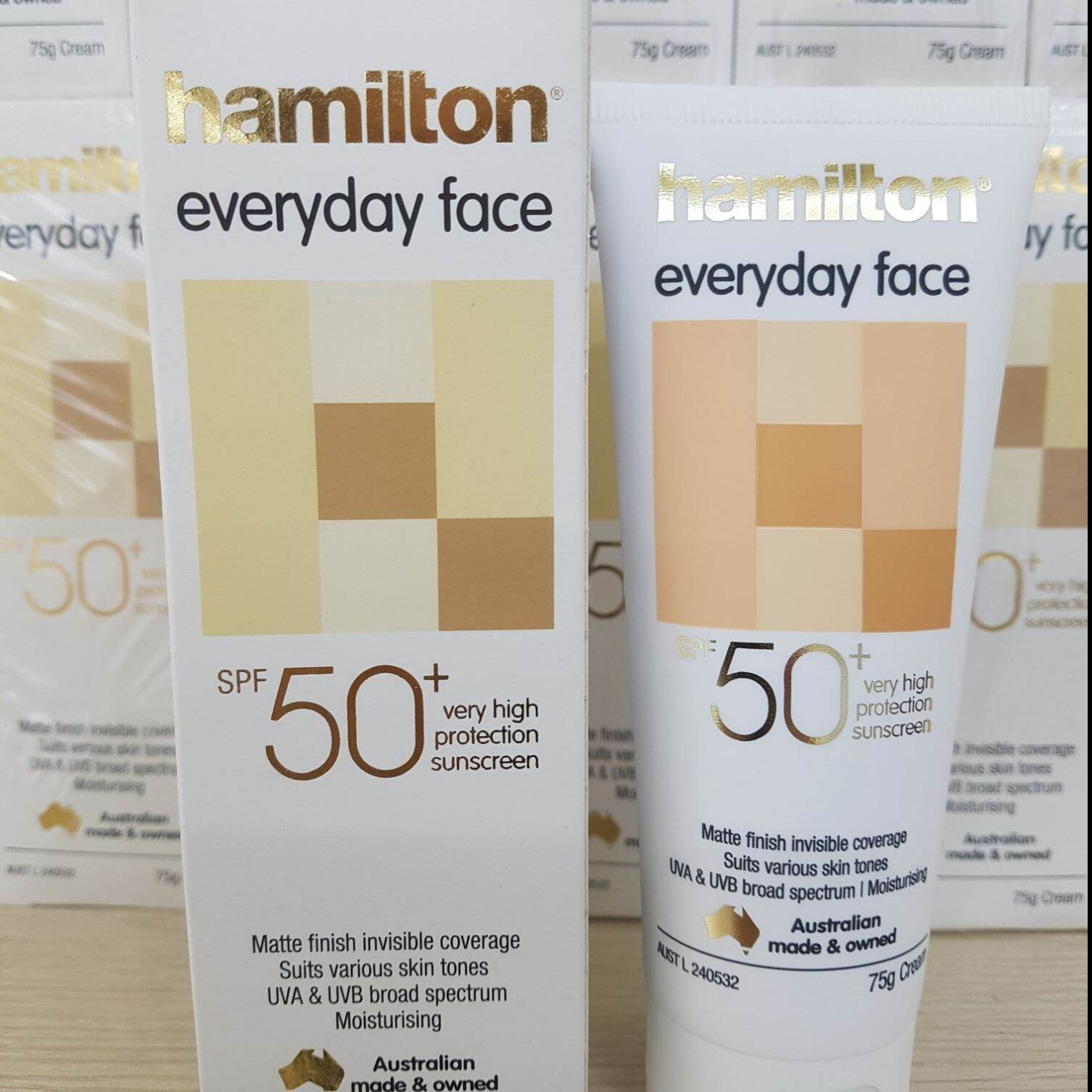 Kem chống nắng hamilton every day face cream spf50+75g úc