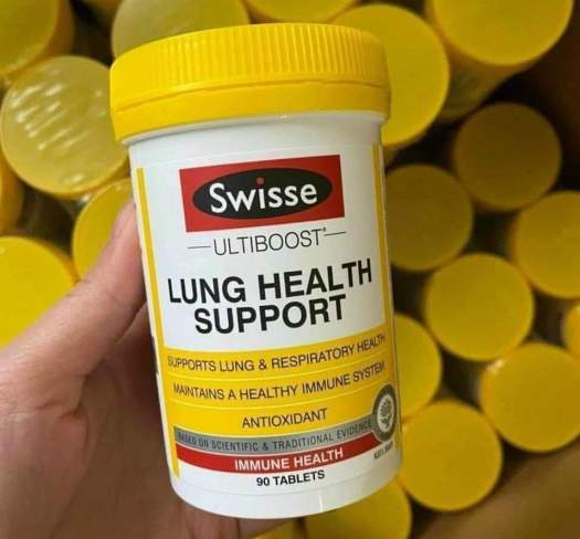 Viên Uống Bổ Phổi Swisse Heathy Lung Support 90v UK ( CAM KẾT HÀNG CHUẨN AU )