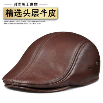 ISB249 Da Hat, Nam Trung Niên Người Đàn Ông Của Hat Mũ Nồi Da Đội Đầu Mũ Thú Mỏ Vịt Tai Cho Chó Mũ Lưỡi Trai Mùa Đông Trung Niên