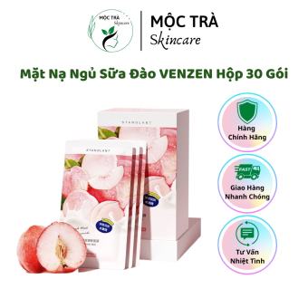 Mặt Nạ Ngủ Sữa Đào VENZEN Hộp 30 Gói - Mộc Trà Skincare