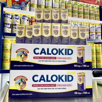 Thùng 48 Hộp 180ml Sữa Bột Pha Sẵn Calokid 180ml (BIBISTORE)