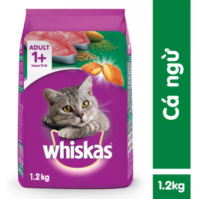 Thức ăn mèo Whiskas túi 1.2kg
