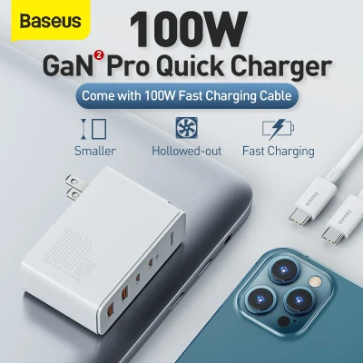Baseus 100W GaN USB Type C Charger PD 4.0 QC 3.0 Fast Charger For iPhone 13 Pro Max 12 Pro Max Wall Charger Traval Charger For MacBook Pro Laptop ipad (2)