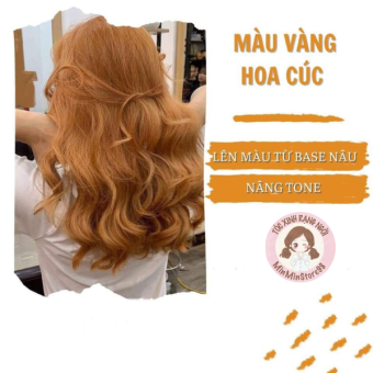 Combo Thuốc Nhuộm Tóc Vàng Hoa Cúc Nhuộm Tại Nhà ( TẶNG OXI + GĂNG TAY+HDSD)