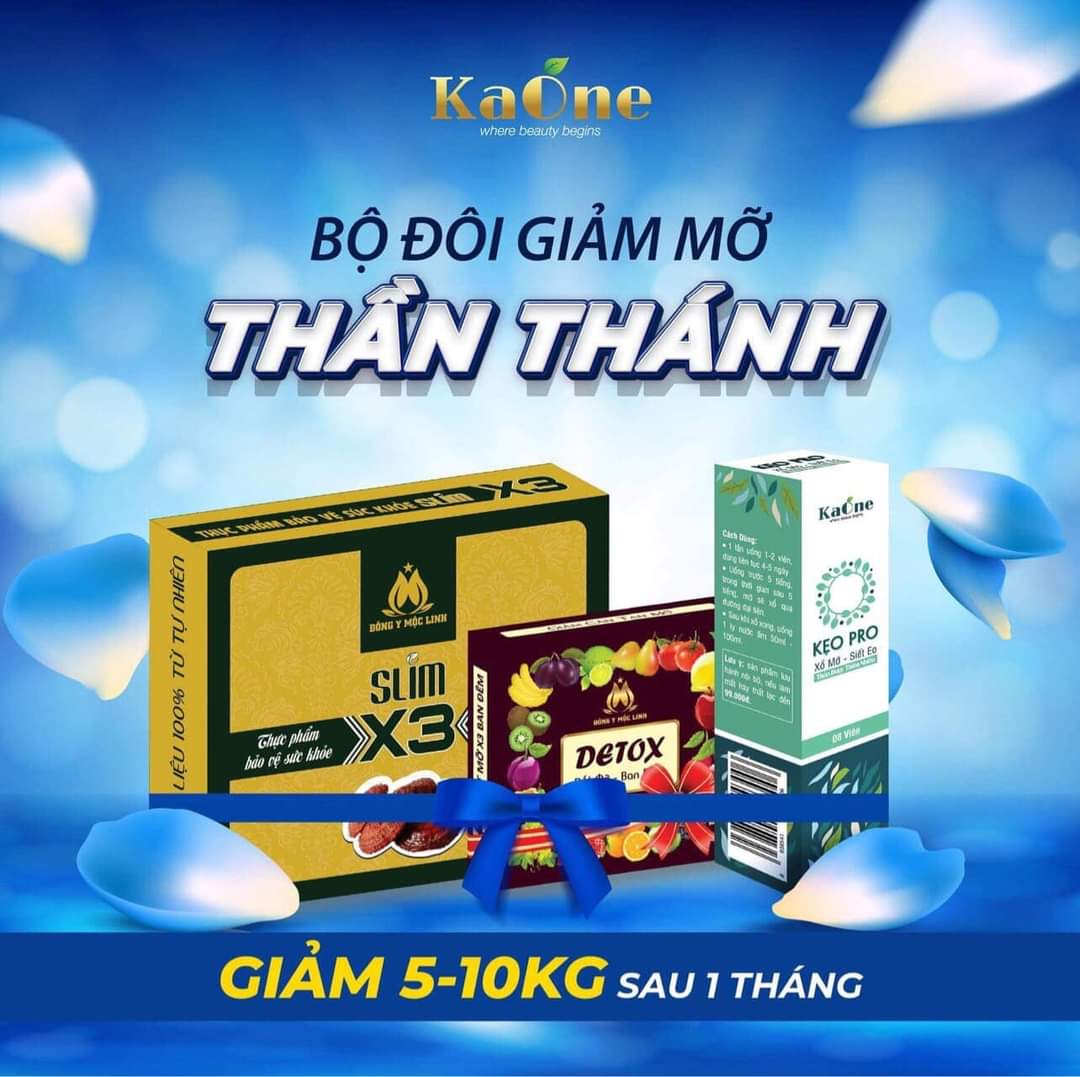[HCM]Giảm Cân Slim X3 Đông Y Mộc Linh + Tặng 15 viên detox đêm