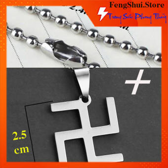 Dây chuyền chữ vạn phật giáo bằng inox không đen đem lại bình an may mắn cho người đeo