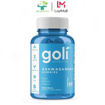 Kẹo Goli Giảm stress Ashwagandha Gummies Chiết Xuất Nhân Sâm Ấn Độ(Goli xanh)