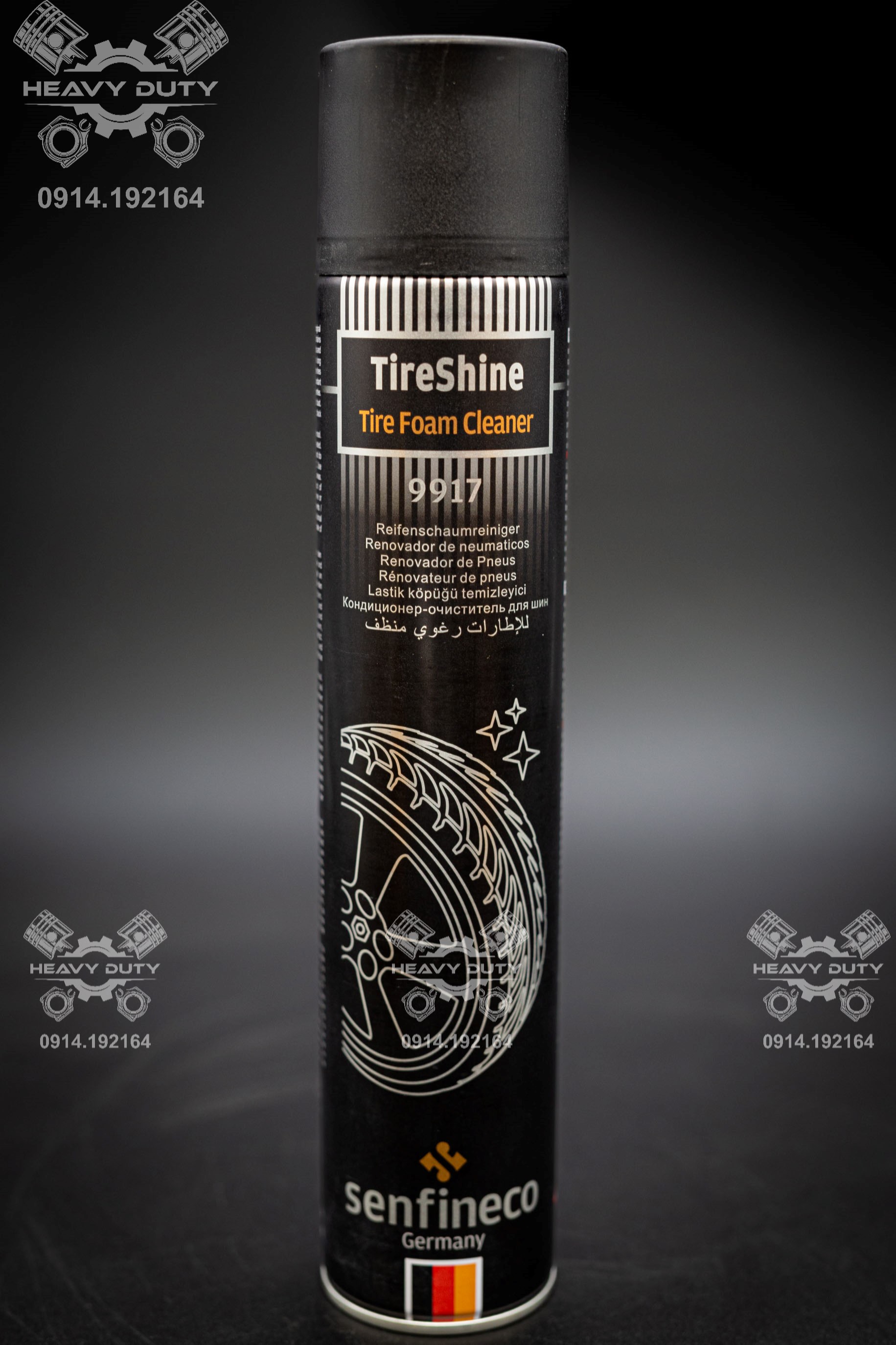 Senfineco 9917/9979 Chai Vệ Sinh, Bảo Dưỡng Và Làm Mới Lốp Xe -Tire Schine Tire Foam Cleaner [400ML/650ML]