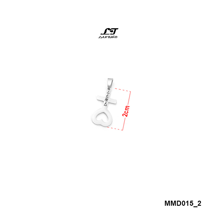 Mặt dây chuyền thiên tâm dài 2cm may mắn mmd015-2