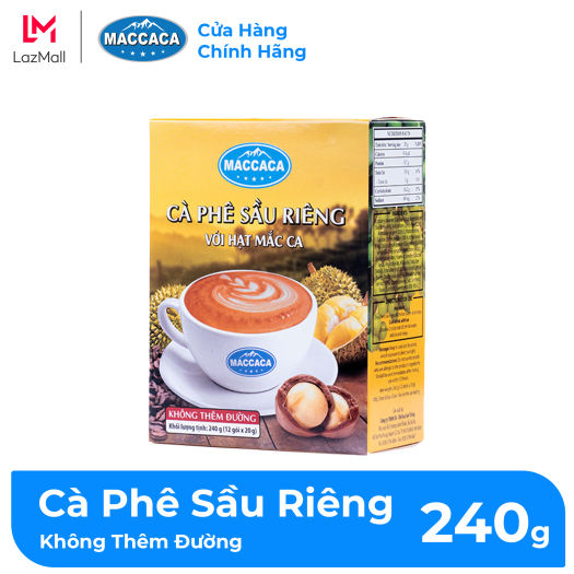 Maccaca - Cà Phê Sầu Riêng với hạt Mắc Ca – không thêm đường.