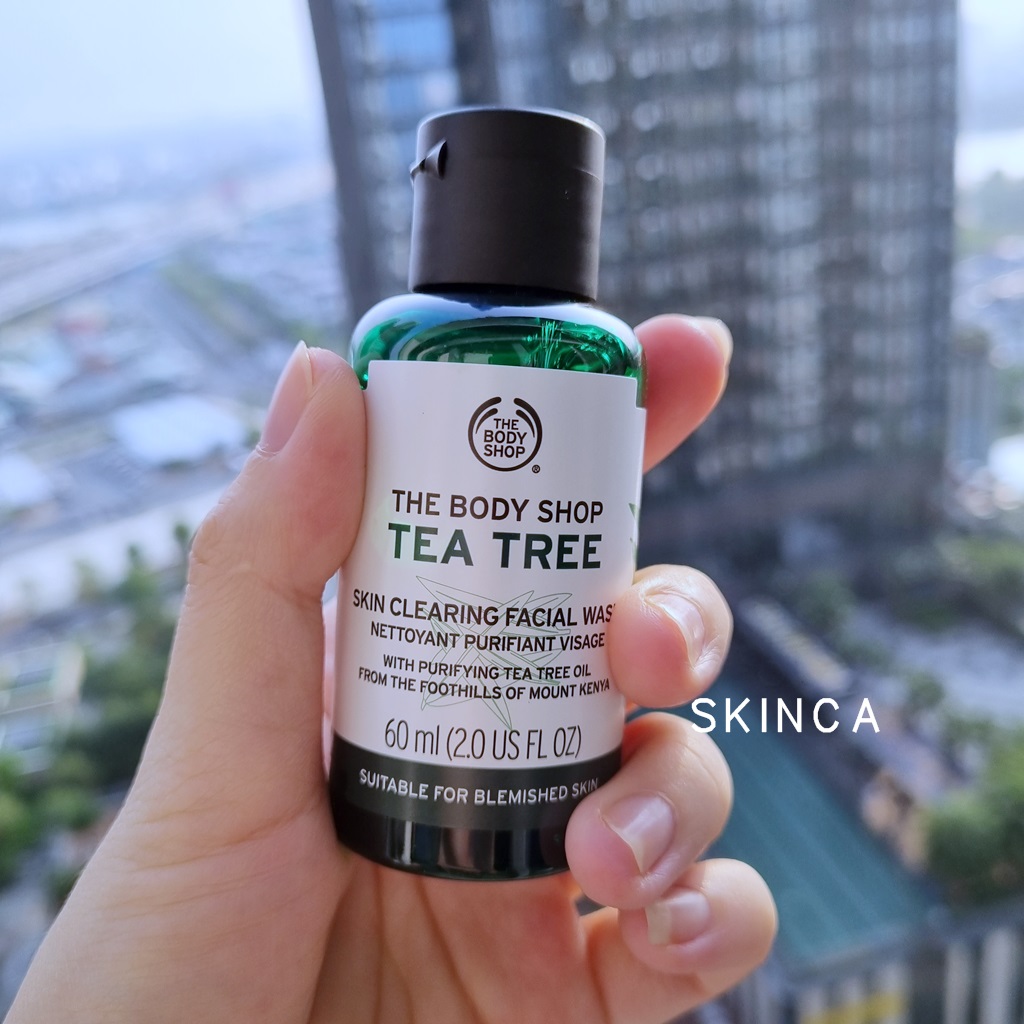 Sữa rửa mặt da dầu mụn Tea tree Skin Clearing facial wash The body shop 60ml