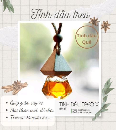 Lọ treo lục giác tinh dầu quế 10ml