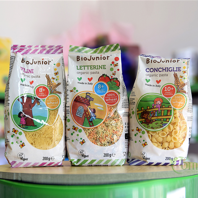 Mì sợi ăn dặm cho bé từ 8 tháng hữu cơ 200gr - BioJunior