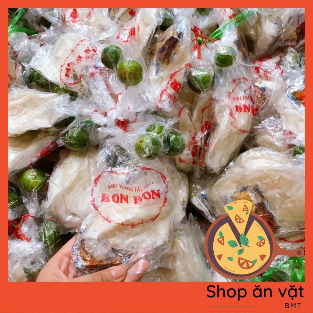 Bánh tráng xâu vò tắc Bon Bon Tây Ninh xâu vò muối nhuyễn sate tắc [1 xâu 10 gói] - 14020020