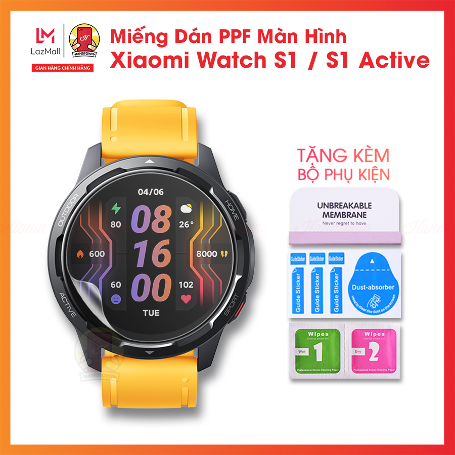 Miếng Dán Màn Hình Mặt Trước PPF Dành Cho Đồng Hồ Xiaomi Watch S1 S1 Active Trong Suốt Handtown