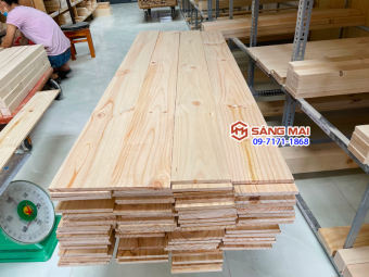 Tấm gỗ thông mặt rộng 14cm x dày 1cm x dài 120cm + láng mịn 4 mặt
