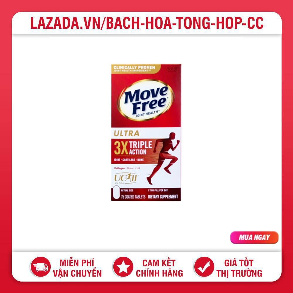 (Date 6.2026) Viên Uống Bổ Xương Khớp Schiff Move Free Ultra Triple Action 75 Viên Mỹ