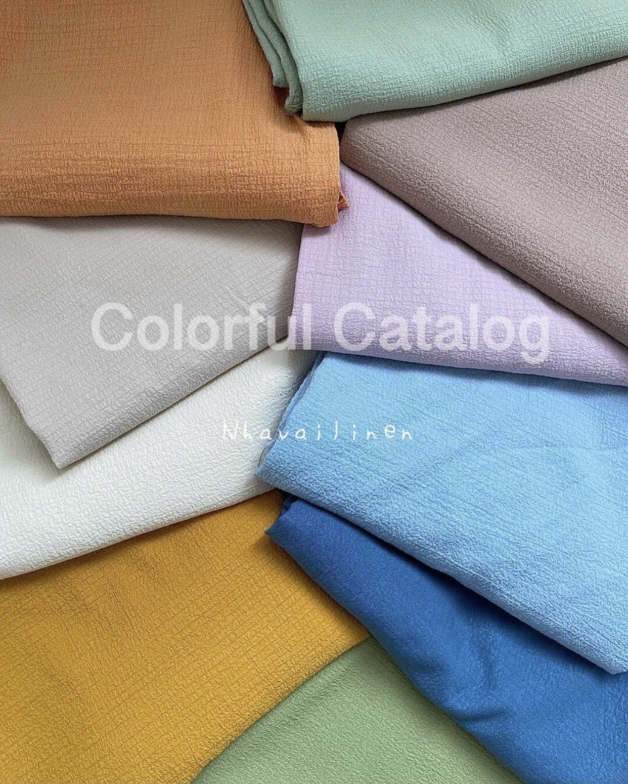 Vải xốp nhún trơn Nhà Vải Linen