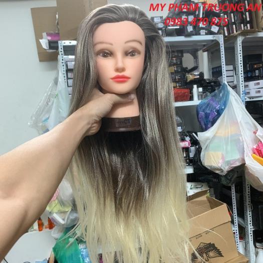 Đầu manocanh học làm tóc Chịu nhiệt độ cao tóc dài 60cm