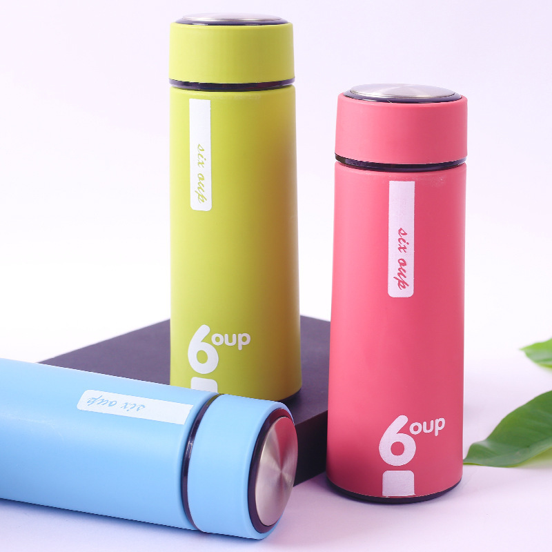 (XẢ HÀNG - GIẢM GIÁ) Bình Thủy Tinh Bọc Nhựa PP Giữ Nhiệt 400ml, Bình nước 6up bình xương rồng dễ thương