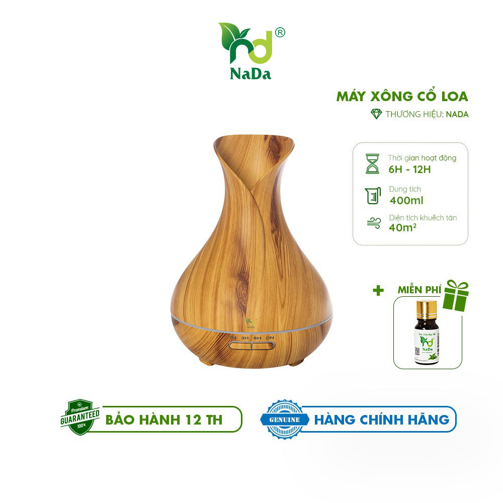 Máy xông tinh dầu cổ lao Nada | Khuếch tán tinh dầu | Chính hãng, bảo hành 12 tháng