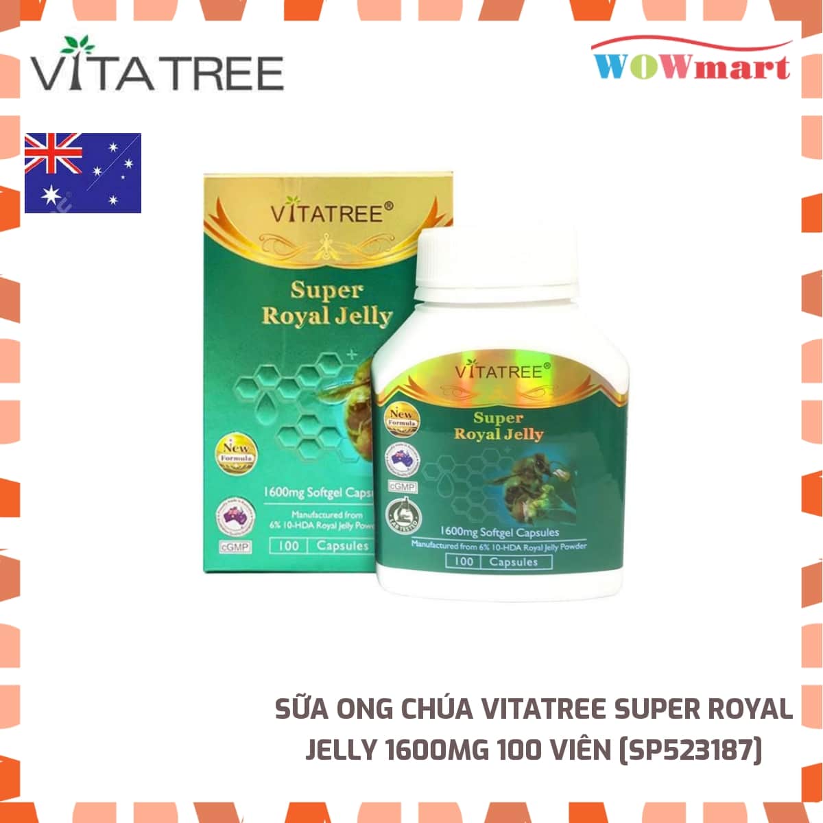 Sữa ong chúa Vitatree Super Royal Jelly 1600mg 100 viên