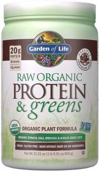 Bột đạm thực vật hữu cơ Garden of Life protein & greens chocolate 610g