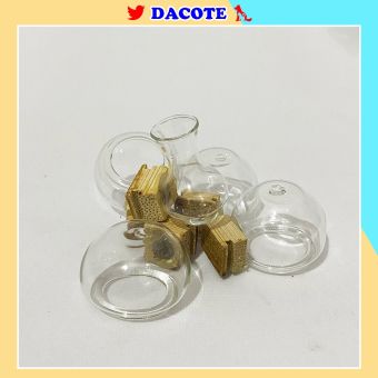 Cóng chim khuyên chất liệu thủy tinh cao cấp họa tiết siêu đẹp (Đủ bộ)