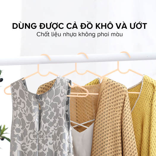 Combo 10 Móc nhựa treo Móc quần áo thương hiệu Miniso