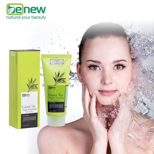 Sữa Rửa Mặt Trà Xanh Ngừa Mụn Benew Green Tea Foam Cleansing 100ml, Không Gây Kích Ứng Phù Hợp Mọi Loại Da.