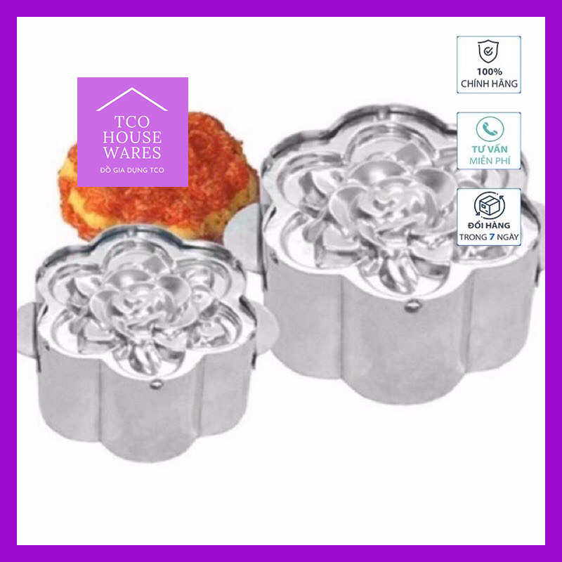 Khuôn xôi Hoa Hồng inox bảo vệ sức khỏe, Khuôn loại 1 dày đẹp, tạo hình rõ nét - Siêu đẹp