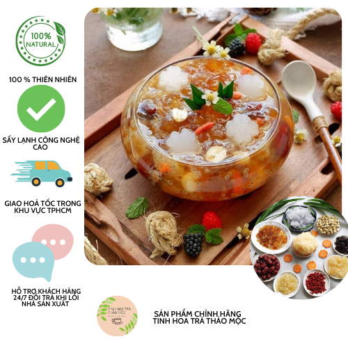 (  FREESHIP MAX + DEAL GIẢM SÂU)[HCM]( ảnh thật + video ) set chè dưỡng nhan 10 đến 15 người ăn _tinhhoatrathaomoc