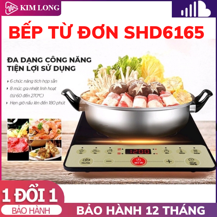 Bếp từ đơn SUNHOUSE SHD6160 công suất 2000w-Không kén nồi-Bảo hành 12 tháng