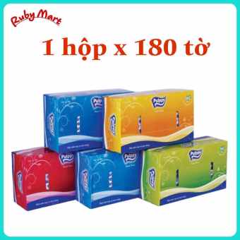Khăn giấy lụa Pulppy hộp 180 tờ