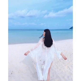 Áo khoác Ren Lưới Hoa Đi Biển, Áo Khoác Ngoài Bikini
