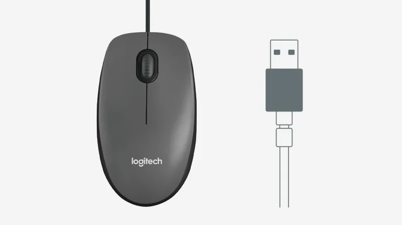 Logitech M90 Wired USB Mouse De 1000 – Mouse Ambidextrous Superstore DPI JG Office for