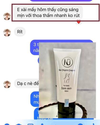 Kem xóa mờ thâm mông Be Charm đa năng cho 6 vùng da lâu năm hiệu quả - ND Be Charm Cream 6 in 1 - Tuýp 100ml tiện dụng