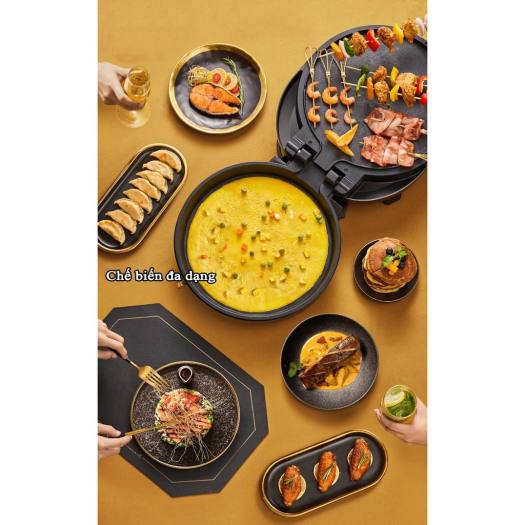 Chảo Nướng Điện 2 Mặt JoYoung - Bếp Chiên, Nướng Bề Mặt Chống Dính - Bảo Hành 12 Tháng